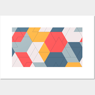 Geometric Colors and Lines Modern pattern Posters and Art